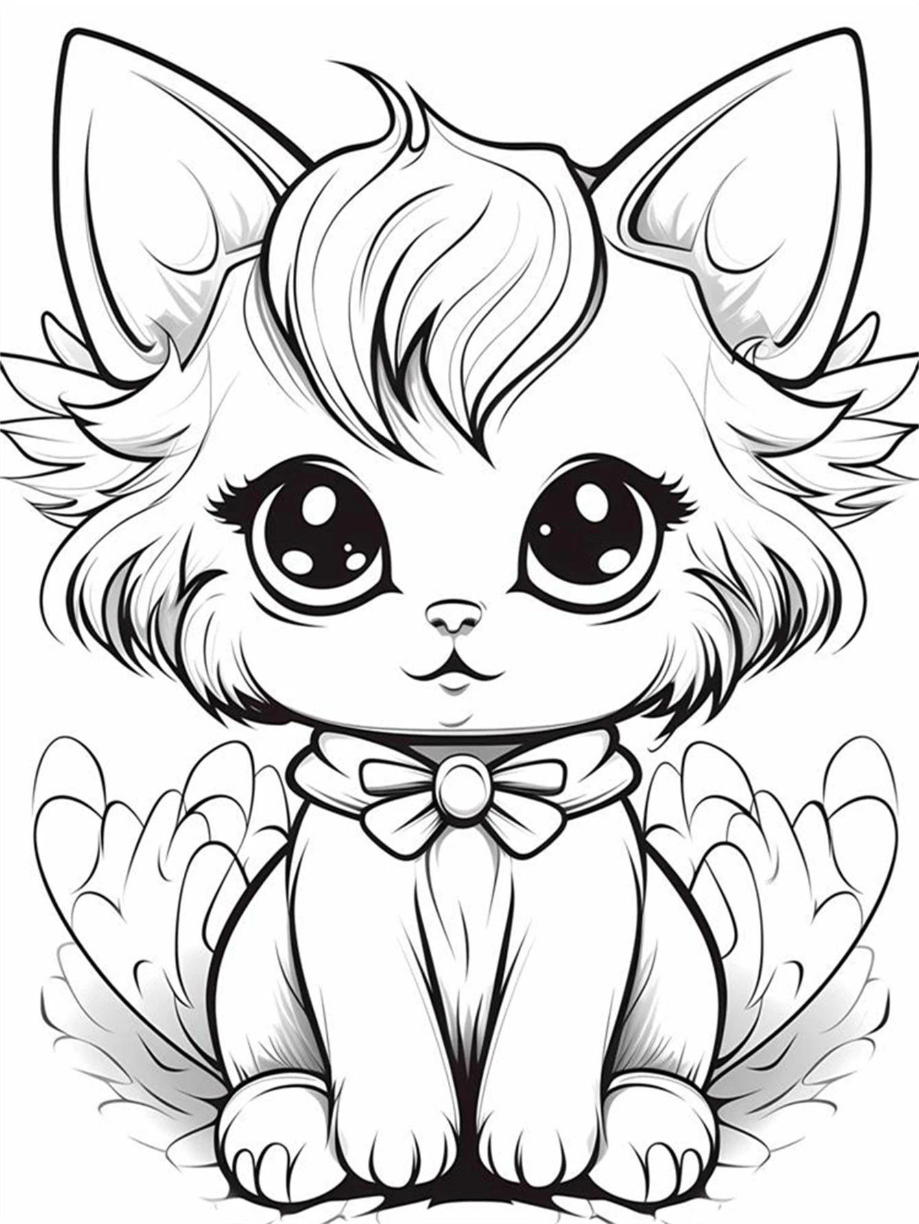 1Pc Line Cat Art Coloring Book Original Upgraded Paper Thickened 22 Pages Coloring Books Gift For Holiday Birthday image 6