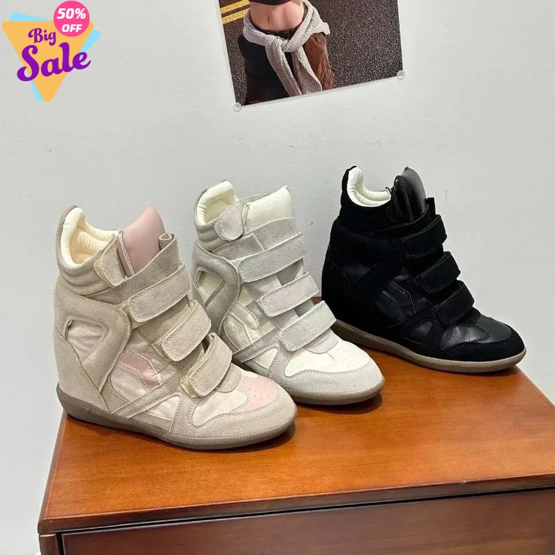 

Fashion Designer Womens Shoes New Exquisite Platform Ankle Boots for Woman Trend Casual Sneakers Height Increase 5CM Botas Mujer