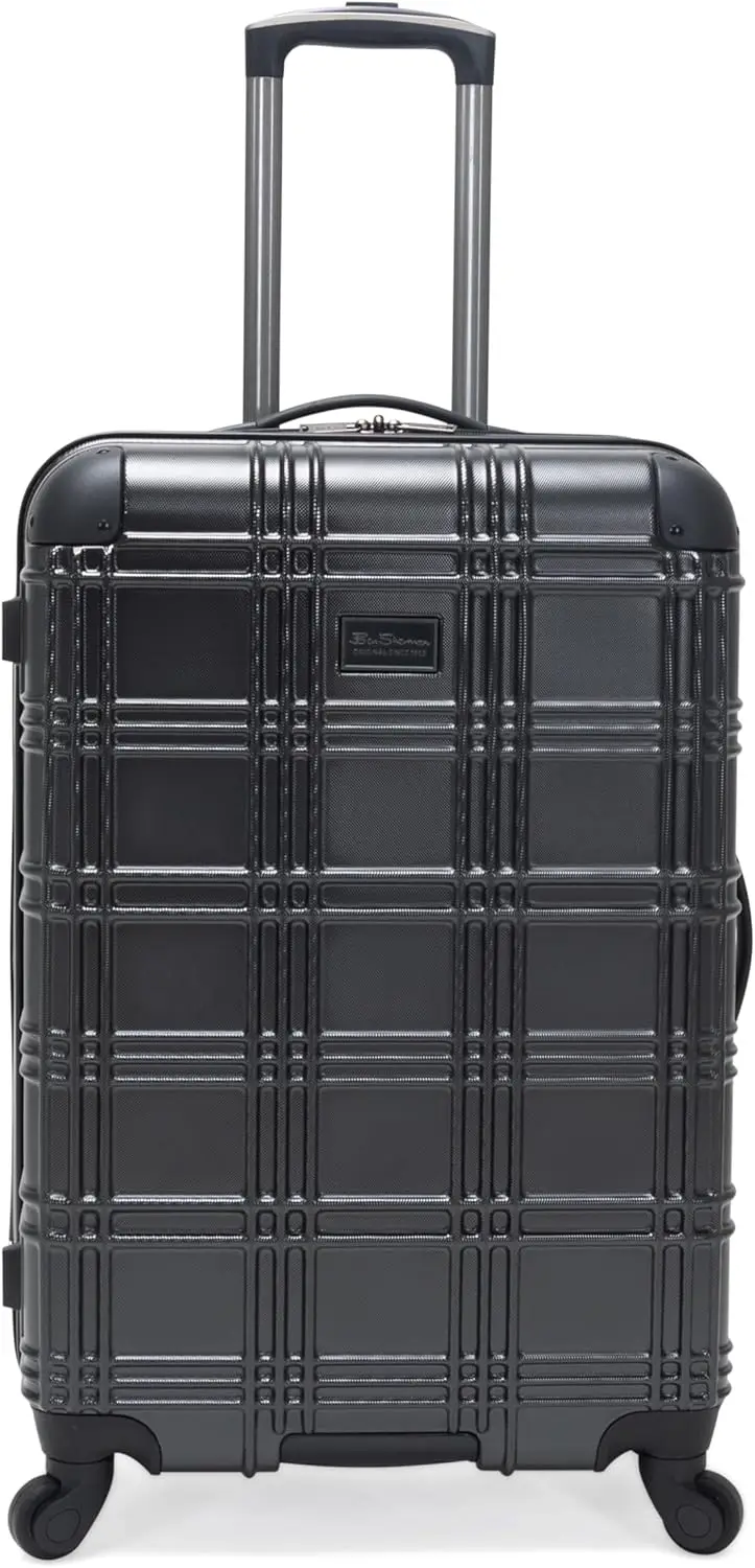 

Nottingham Lightweight Hardside 4-Wheel Spinner Travel Luggage, Charcoal, 24-Inch Checked Bag