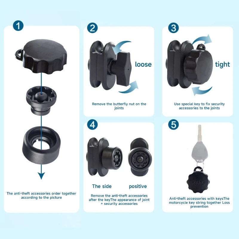 Мотоциклетный противоугонный замок, защитная ручка, непромокаемая ручка из АБС-пластика для навигационного кронштейна, держателя