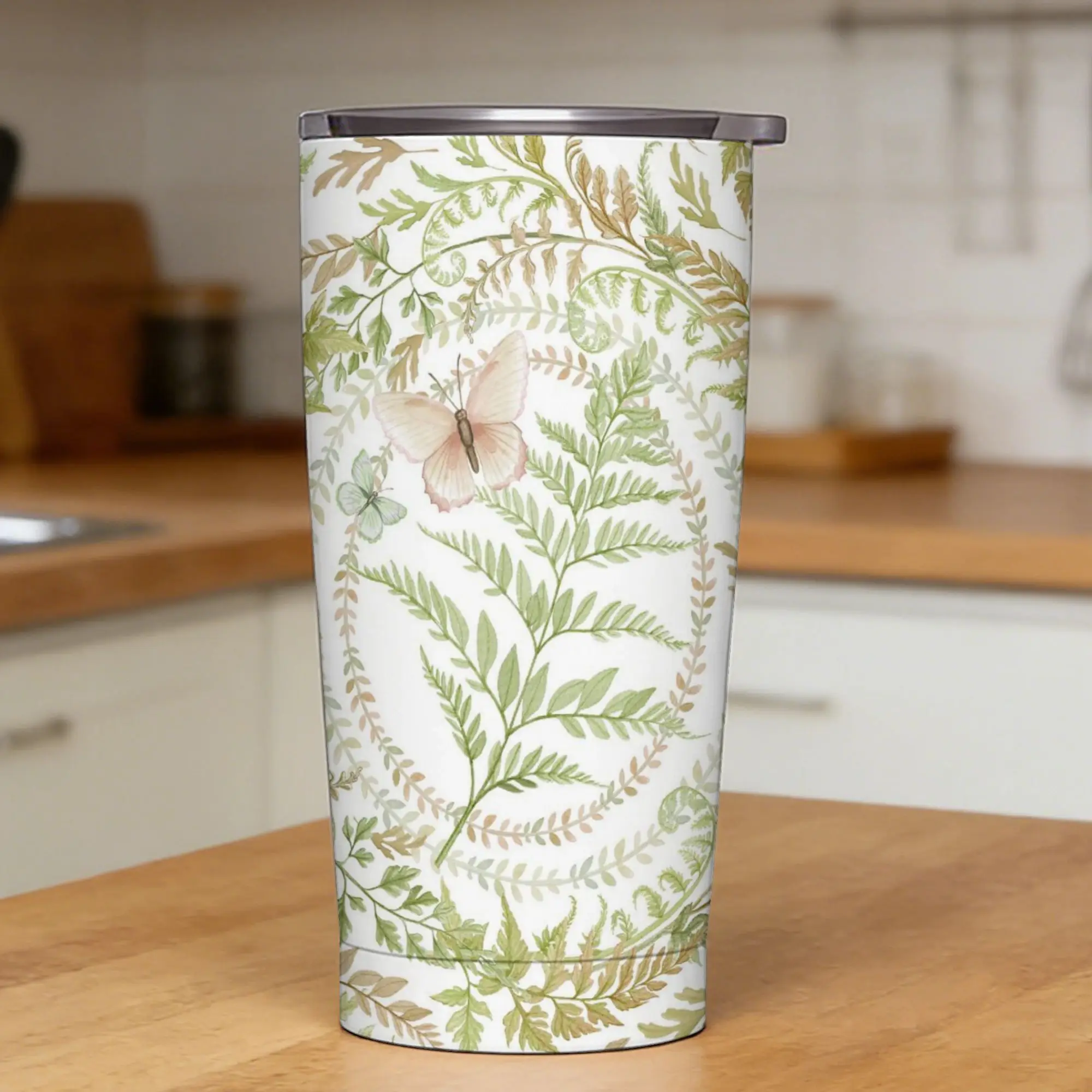Stainless Steel Tumbler Rural flowers Thermal Mug  Keep Heat Cold and Hot Camping Mugs Cup,