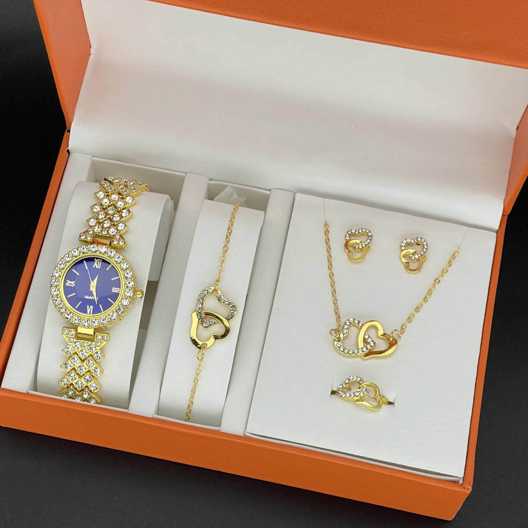 

Fashion Women's Watch Set Temperament Elegant Quartz Watch Jewelry Bracelet Set