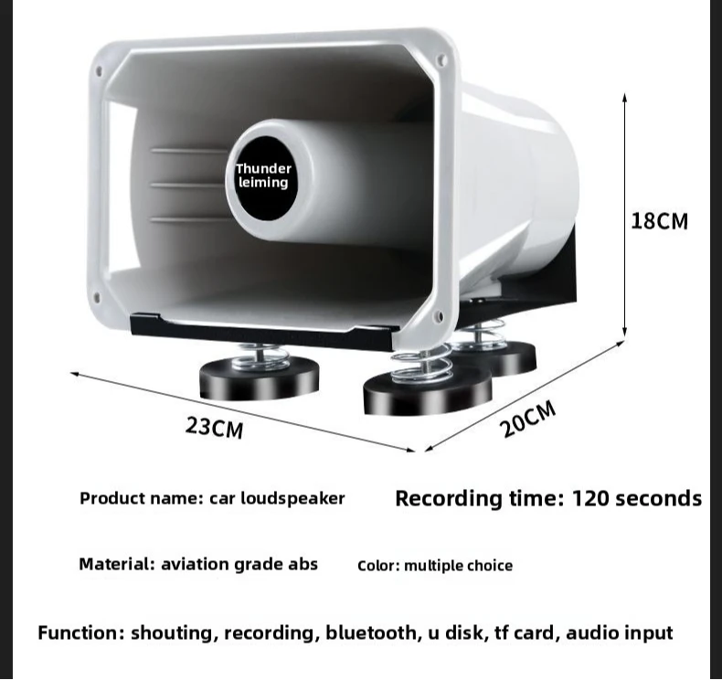 12V-90V Bluetooth Waterproof Car Roof Megaphone High Power Outdoor Hawking Advertising Speaker