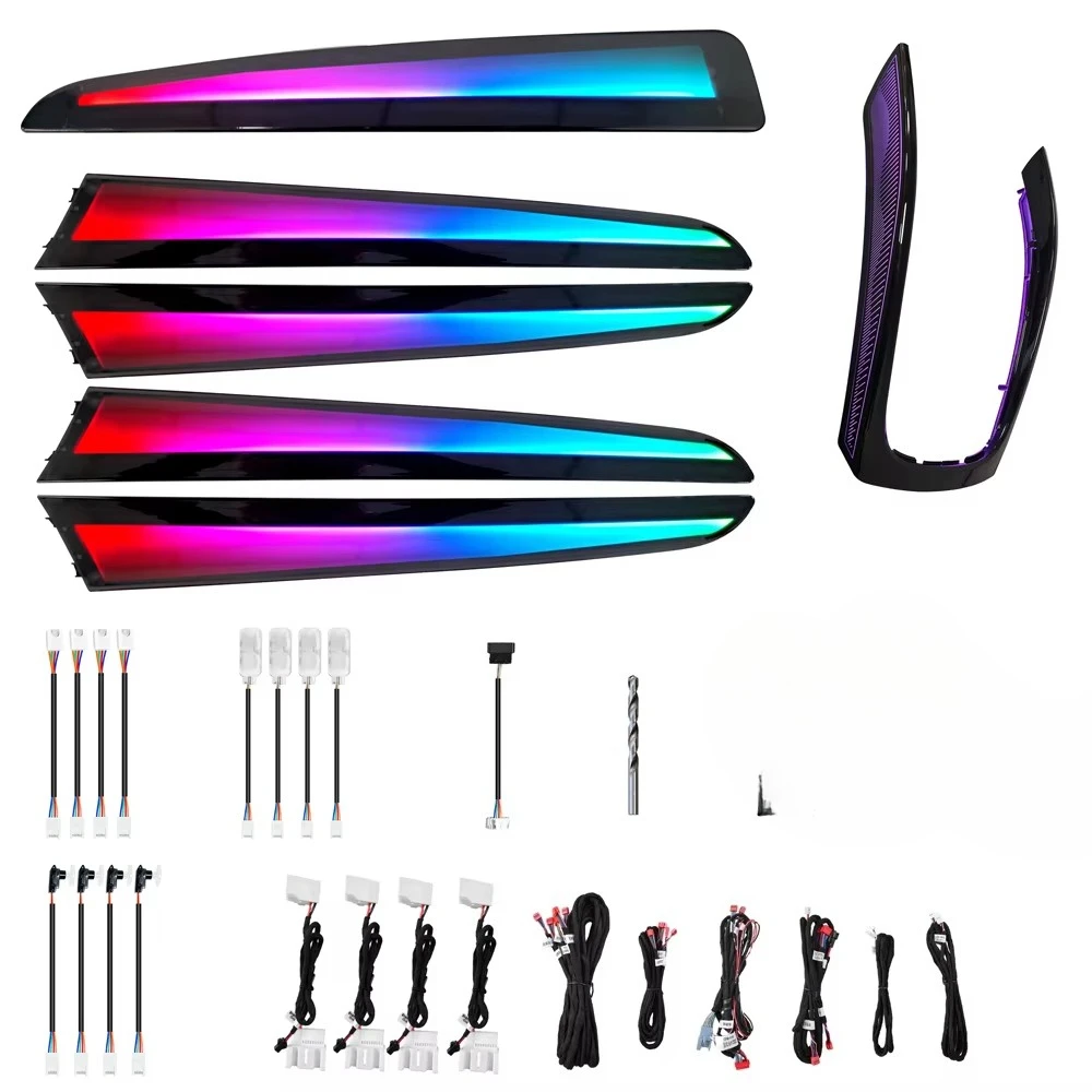 5 Interior Light Emitting Diode Lights Dashboard Door Trim Accessories Upgraded 64-Color Ambient Lighting