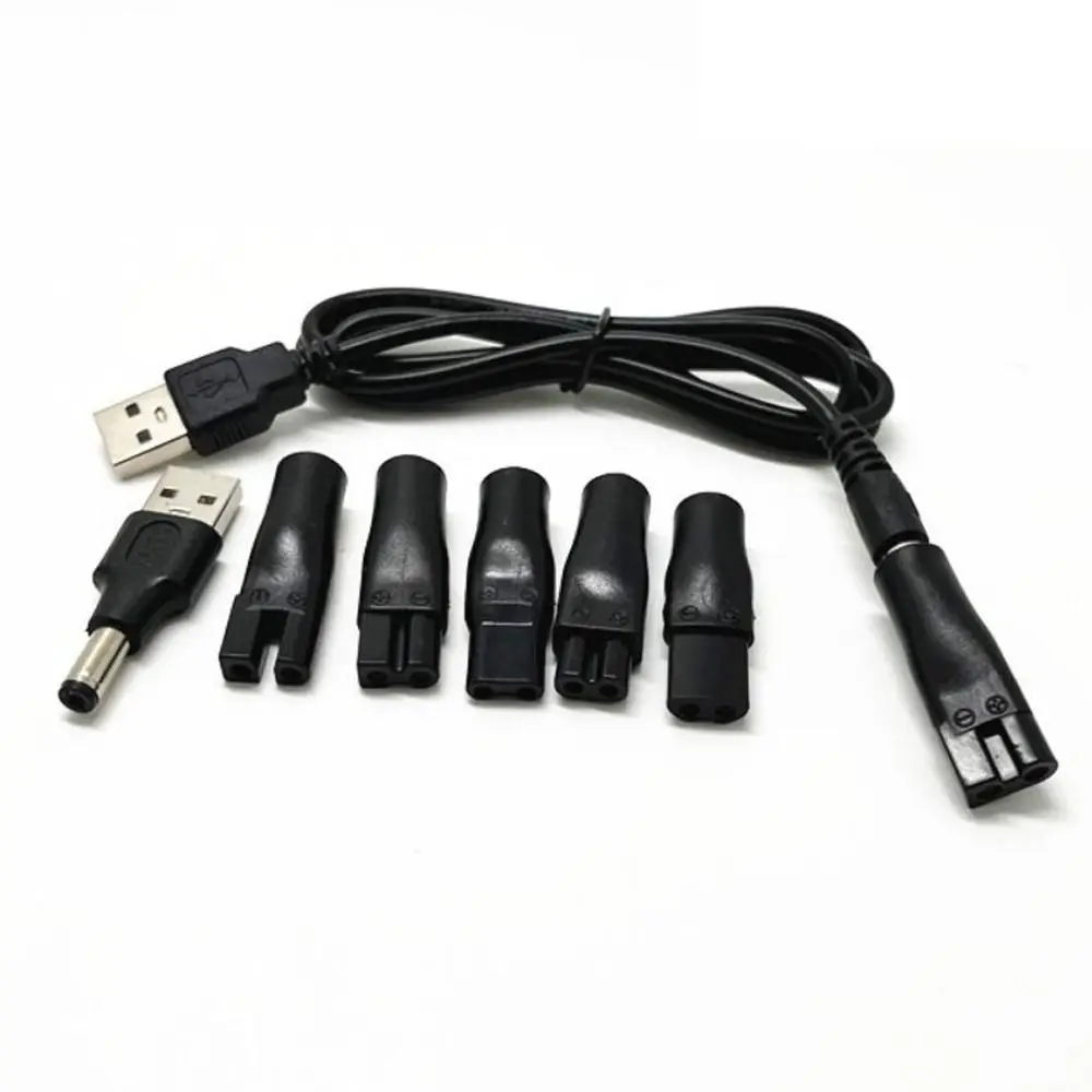 Universal Razor Charger Converter Charging Heads Adapter Hair Clippers Double Hole Adapter 8pcs Set