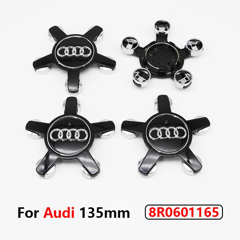 4 stücke 135mm Auto-Naben kappen 8 r0601165 4 f0601165 für Audi a4 a5 a6 a7 q3 q5 a3 s5 Zubehör Auto-Radkappen-Radkappen-Felgen abdeckungen