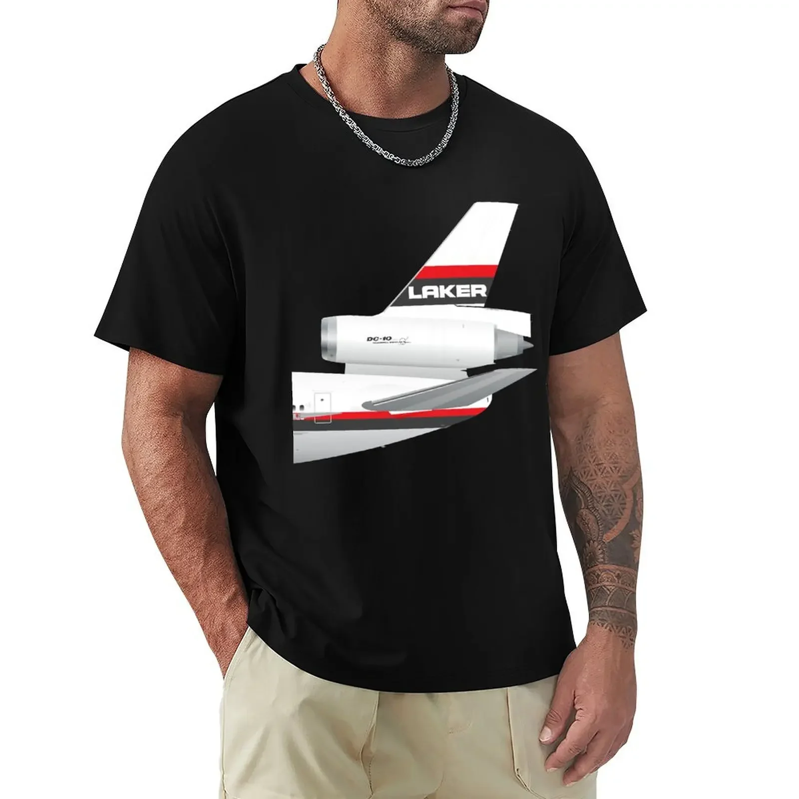 Wings In Uniform - DC-10 - Laker Airways 70's T-Shirt custom shirt baggy shirts new edition mens cotton t shirts