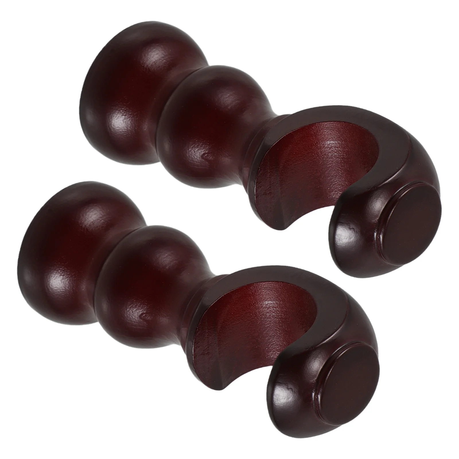 

2pcs Solid Wood Curtain Rod Brackets 28.5Mm Natural Wood Wall Mount Support For Heavy Drapes Window Rod Bracket Hardware Home