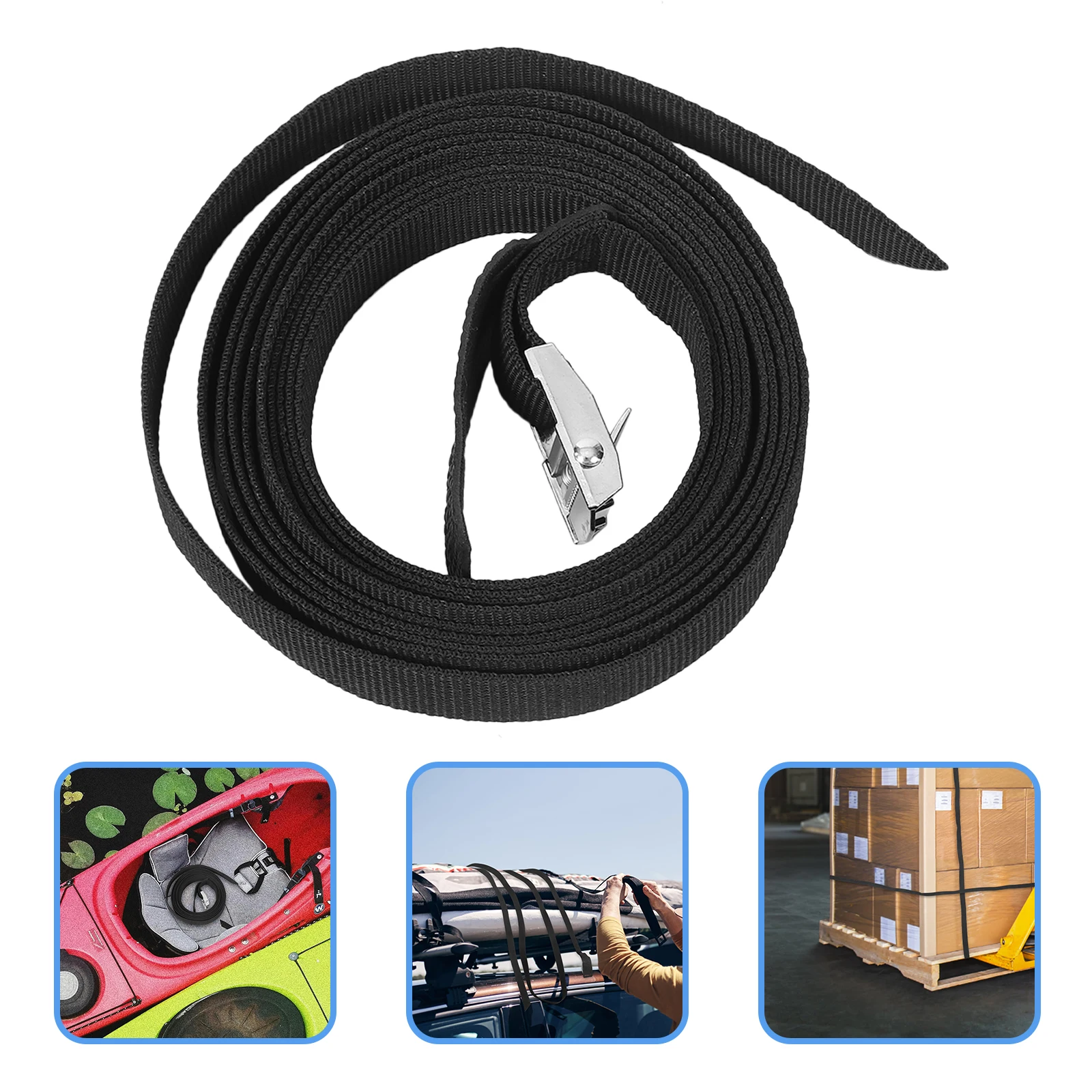 Strong Quick Pull Boat Rope Roof Rack Binding Webbing Tensioning Belt Kayak Roof Rack Heavy Duty Strap Roof Rack  Luggage Strap