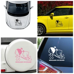 Diy Girl and Boy Car Sticker with Your Baby Name Decal For Auto Window Decor Baby on Board Custom Stickers