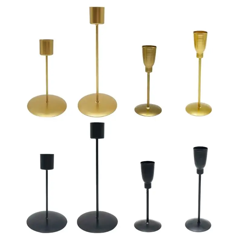 Iron Candlestick Holder for Intimate Gatherings Occasion Decors AntiRust Coating Candlestick Candelabras