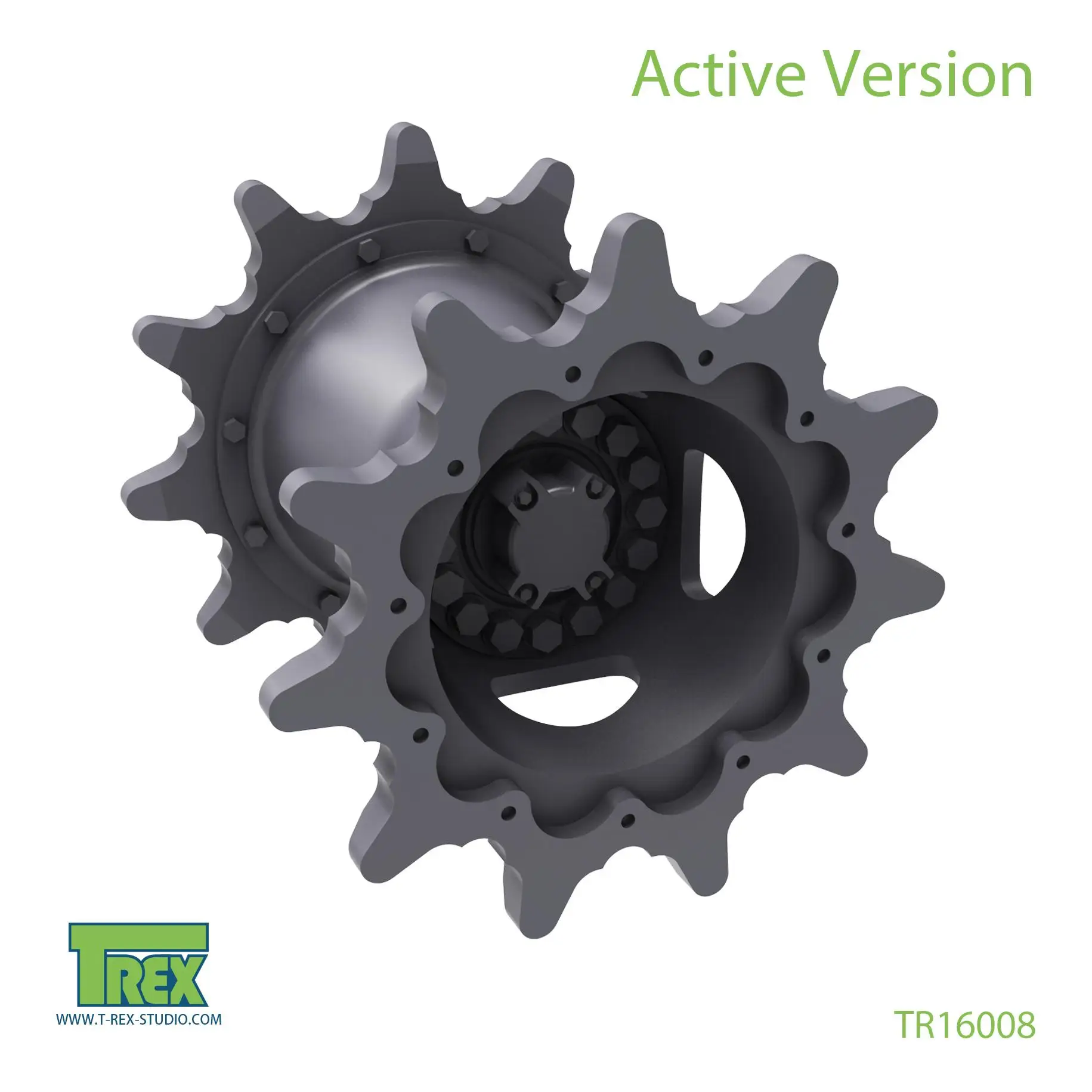 

T-REX 16008 1/16 M1 Abrams Drive Sprocket Set 3D Print Set