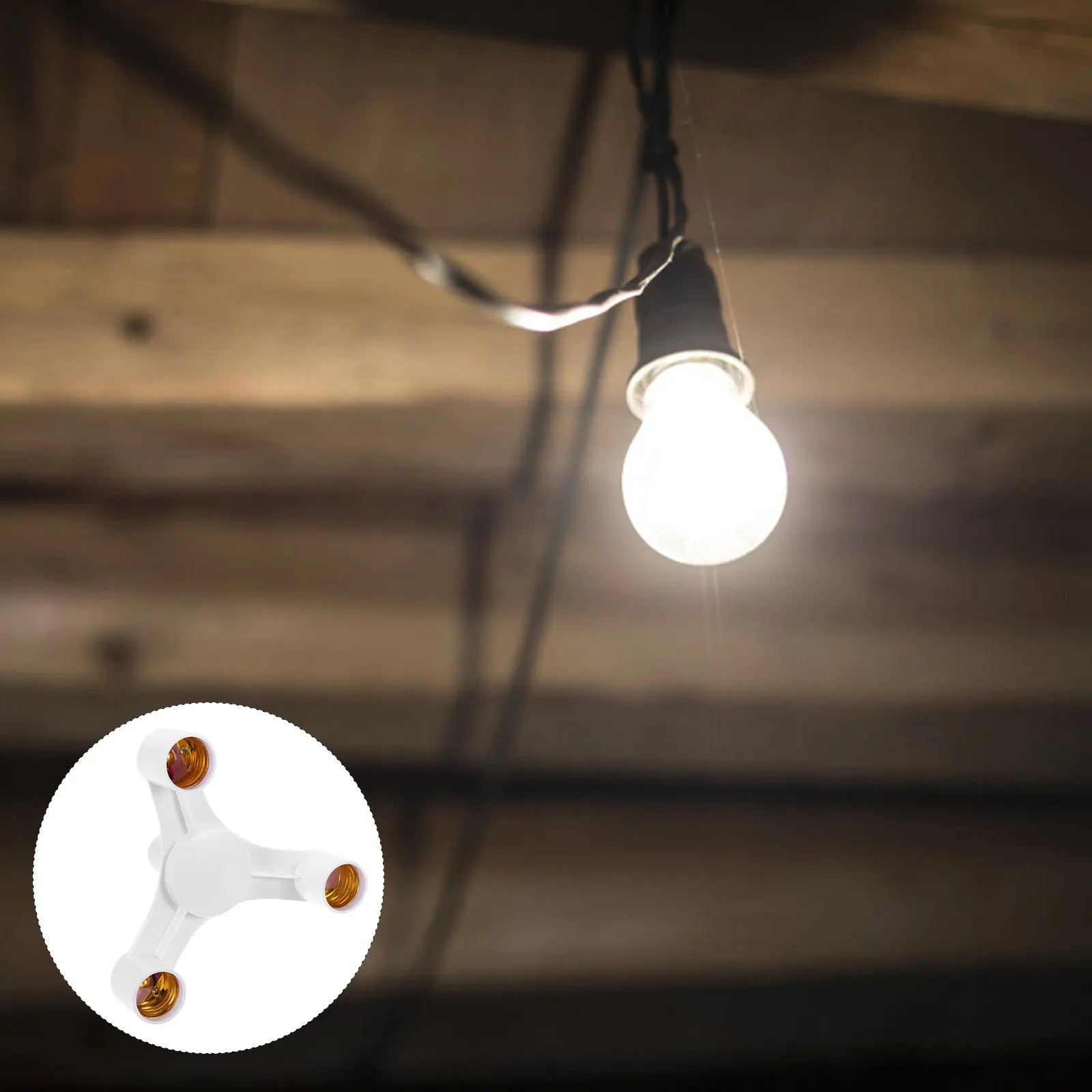 

2 шт. тройной патрон E27 для светодиодных ламп, стабильный аксессуар для освещения, простой монтаж