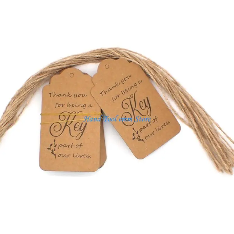 H37F 100 قطعة من ملصقات الهدايا لعيد الميلاد وعيد الشكر وحفلات الزفاف وحفلات استقبال المولود الجديد، ملصق معلق مستطيل قابل