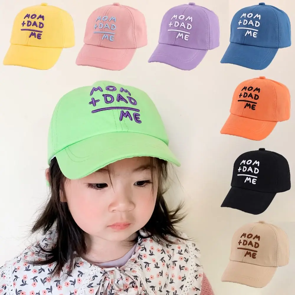 Gifts MOM+DAD=ME Embroidery Baseball Caps Cute Adjustable Kids Baseball Hats Spring Autumn Children's Cap For Boys Girls