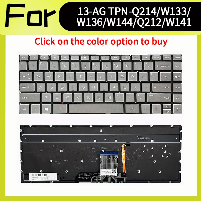 New US Backlit Keyboard For HP X360 13-AG 13-AN 13-AR 13-AH 13-AE 13-AQ 13-BF 13-AP  TPN-W133/W136/W144/Q212/W141/Q214