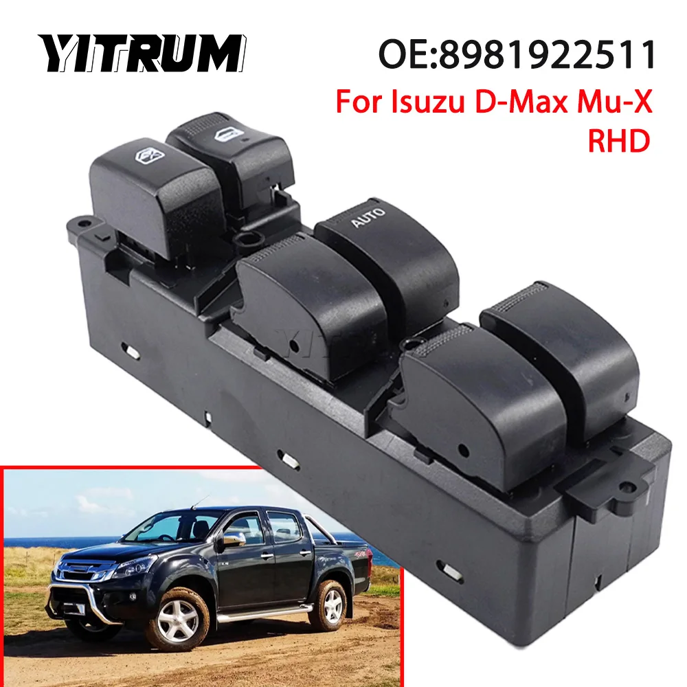 

YITRUM Front Right Electric Power Window Master Switch For Isuzu D-Max Dmax Pickup 2012 2013 2014 2015 2016 2017 2018 2019
