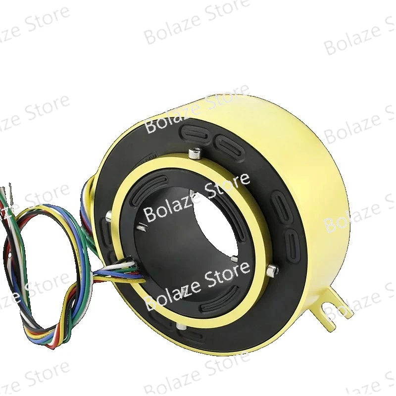 360 Degree Through Bore Slip Ring 90mm Bore 185mm OD Electrical Rotary Connector Wire Swivel Joint