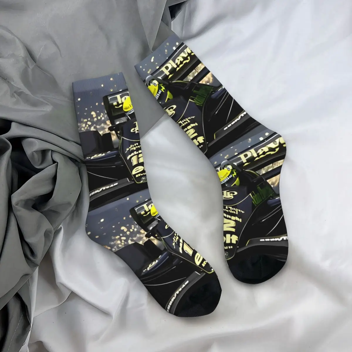 Ayrton Senna Stockings MATCH Design Leisure Socks Winter Non Slip Socks Men Outdoor Sports Warm Soft Socks