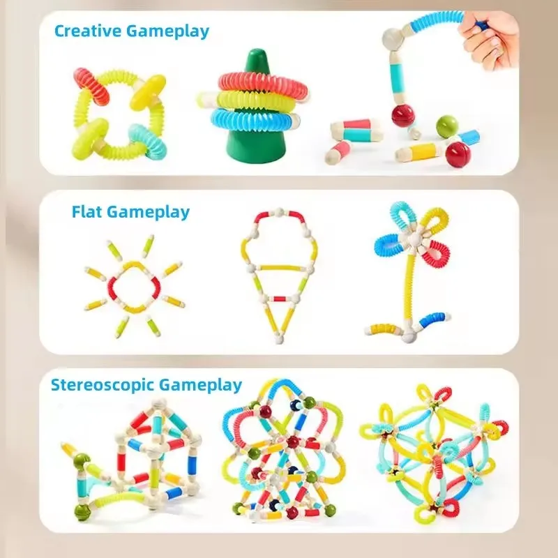 قضيب مغناطيسي بقبضة ناعمة، مكعبات بناء مغناطيسية متعددة الاستخدامات وقابلة للتطوير، مجموعة بناء جذعية للأطفال
