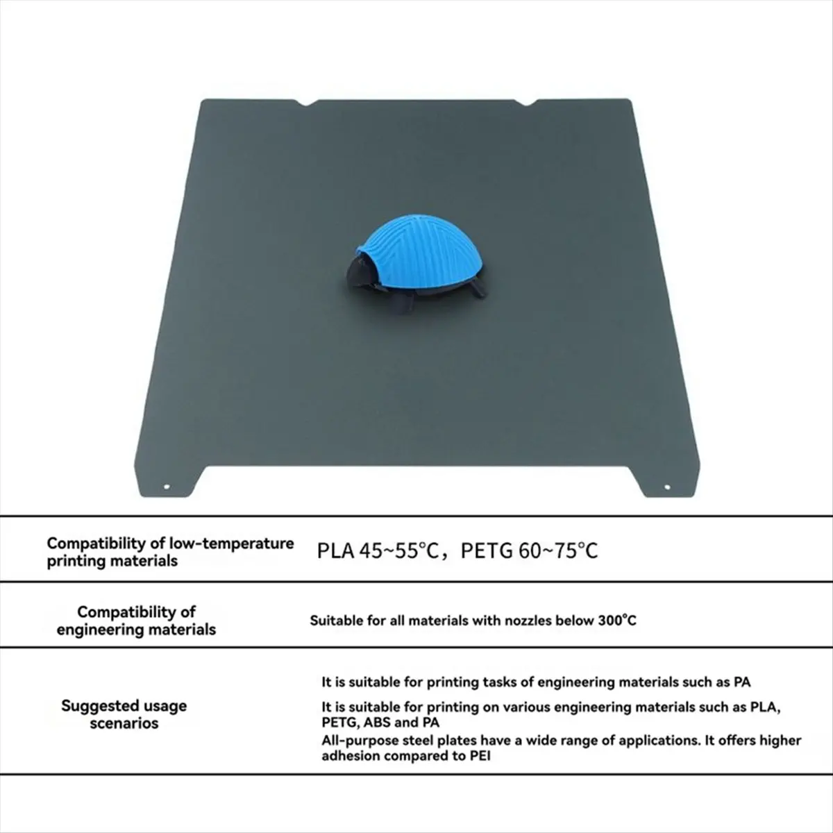 

(A75T) Матовая двусторонняя низкотемпературная печатная пластина из пружинной стали для Creality K1/K1C, аксессуары для 3D-принтеров