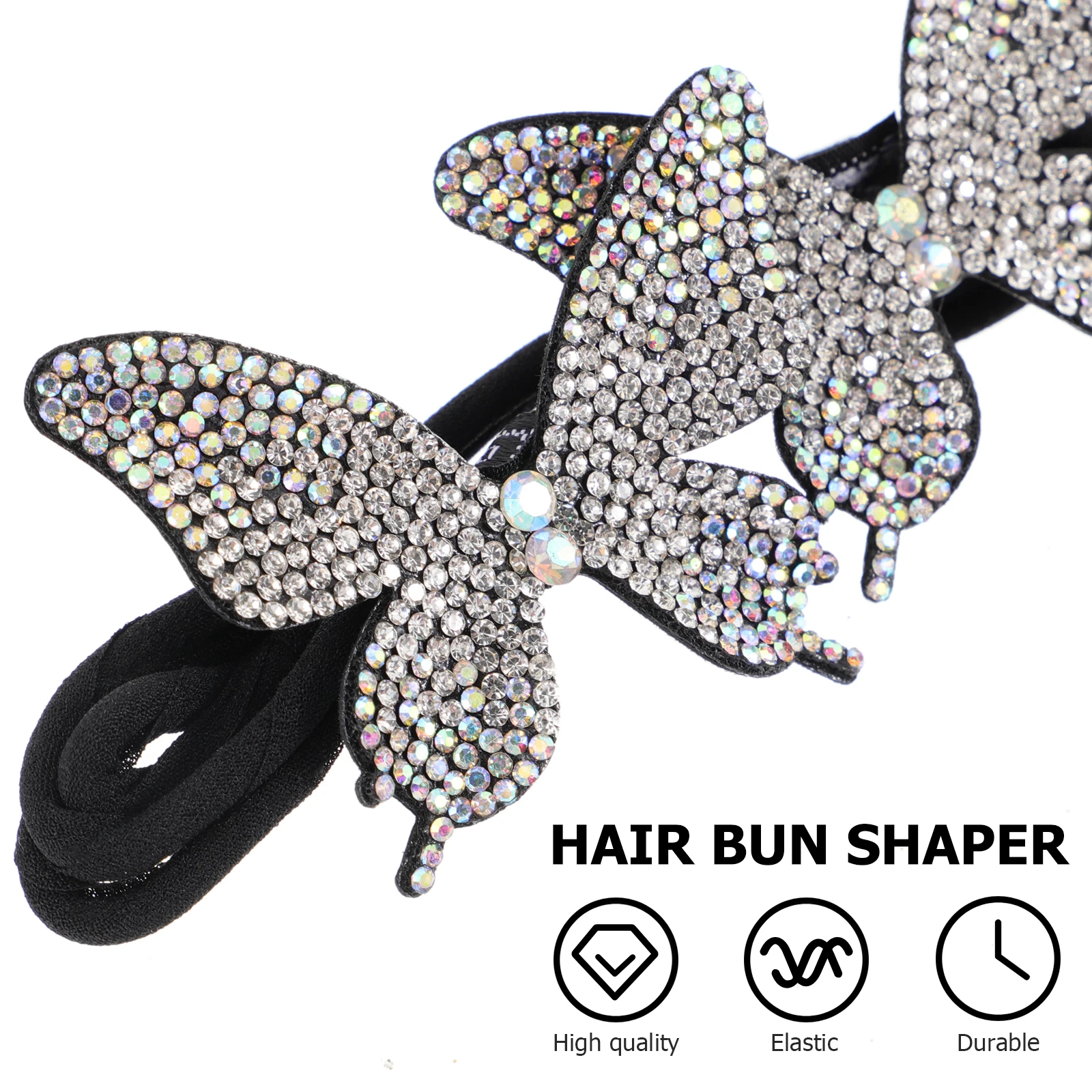 

Butterfly Hair Bun Maker Shaper Fashion Crystal Wire Tool For Women Girls Hairstyle Accessories Lightweight Durable hair bun