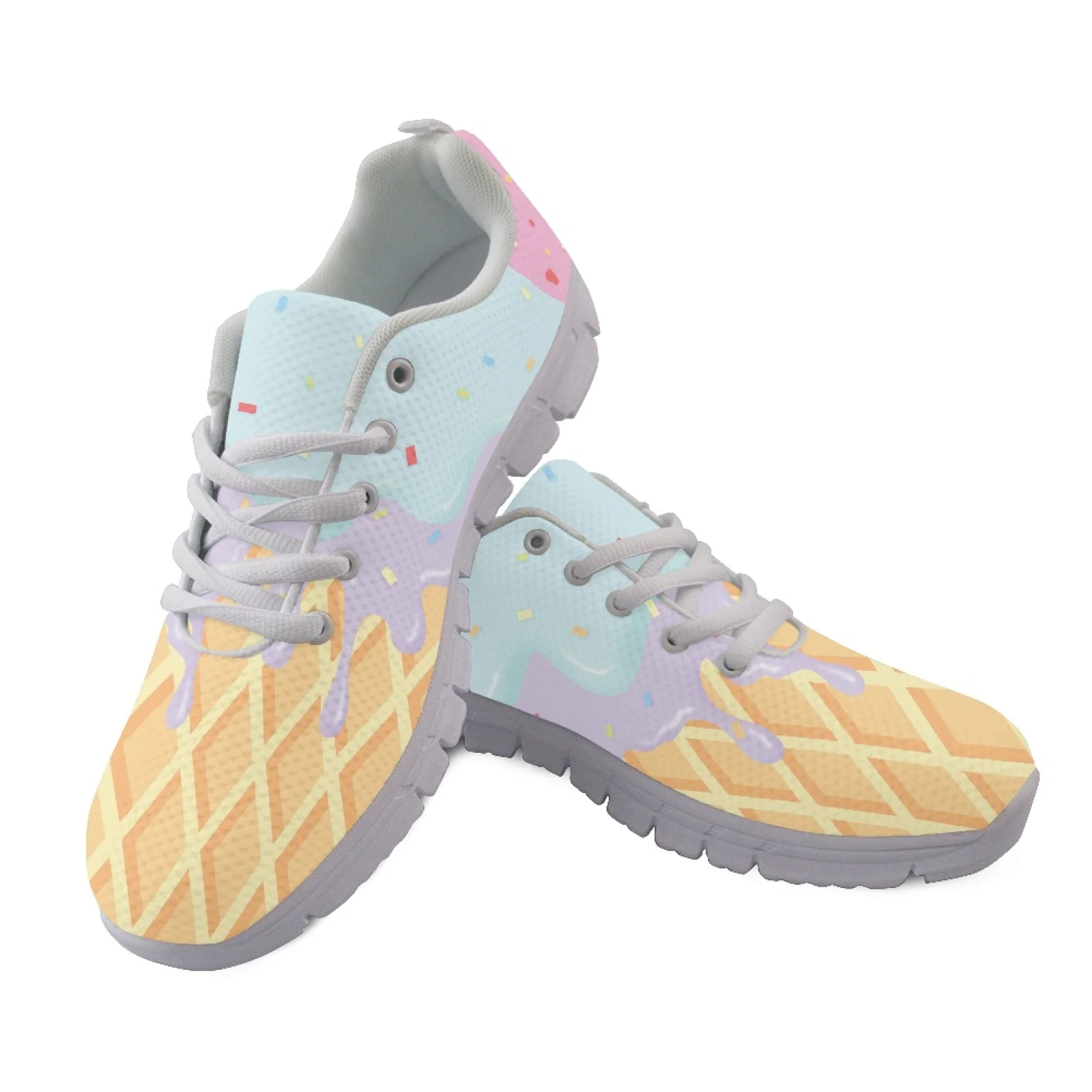 Coloranimal Ice Cream Cone Soft Travel Shoes for Men Mesh & EVA Sole Running Athletic Footwear 2026 New