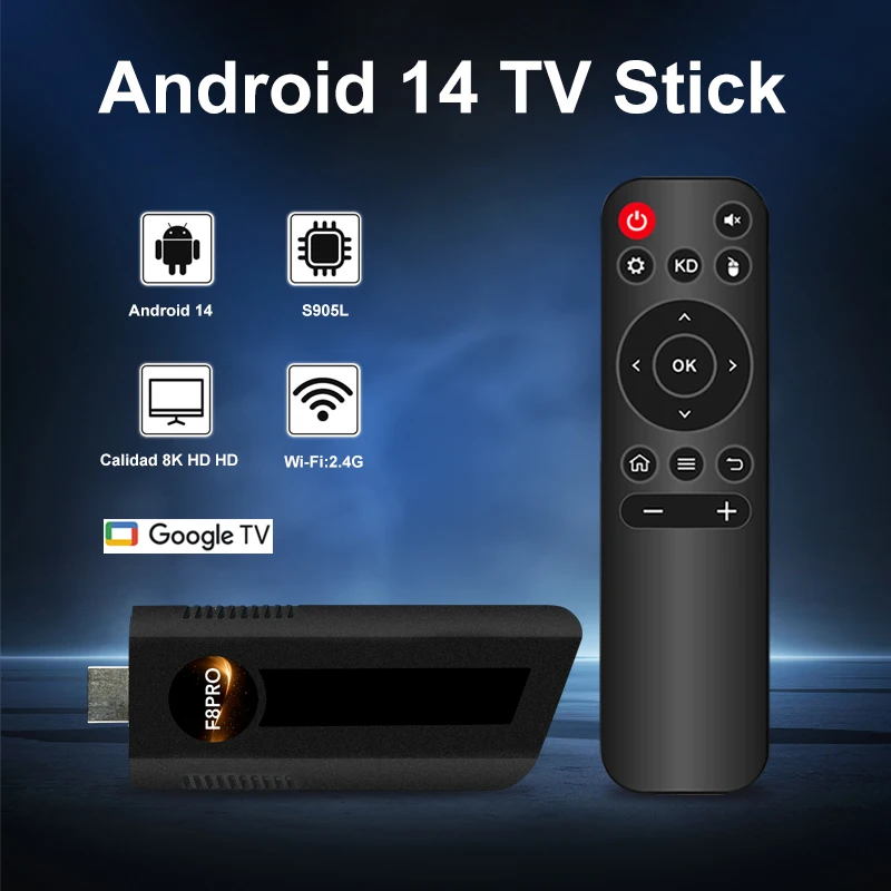 مورتال تي في استيك MX10 F8PRO Ram 2GB Rom 8GB 16GB رباعي النواة RK3528 2.4G&5G Wifi6 أندرويد 14 جهاز تبريد ذكي عالمي