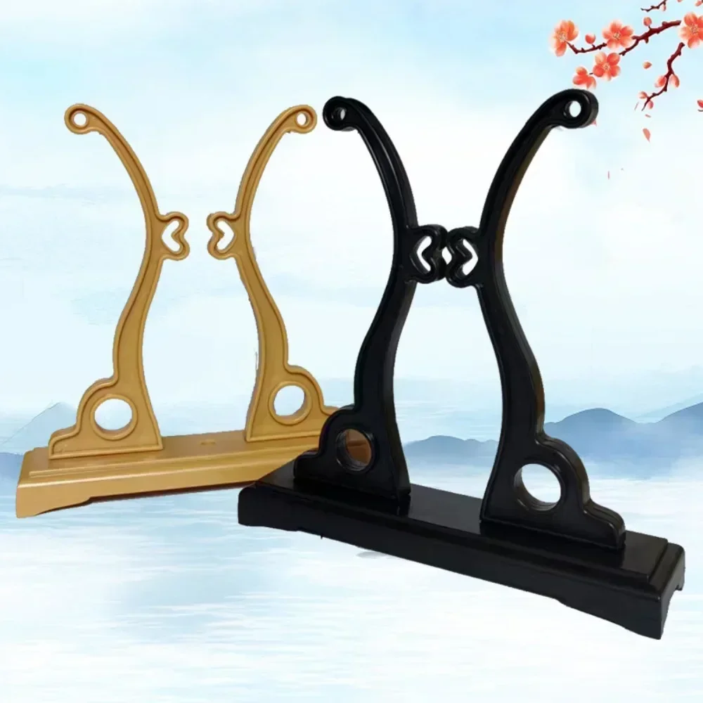 Soporte de ventilador de mano para fiesta de boda, artesanía de estilo chino, exhibición de habitación, ventilador redondo, Base de exhibición, soporte de ventilador de mano decorativo, decoración del hogar