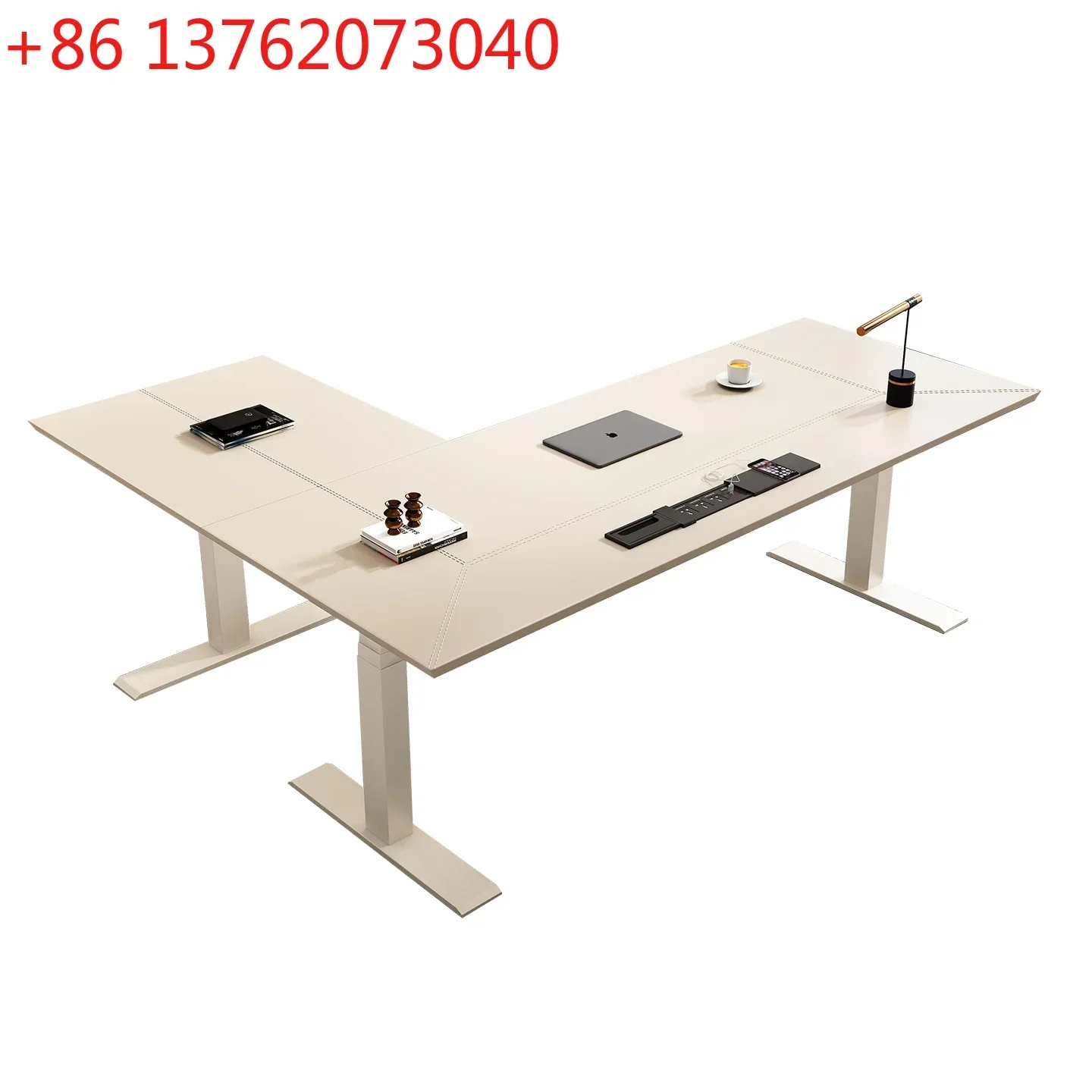 

Electric lifting table legs corner L-shaped three-motor office lifting table