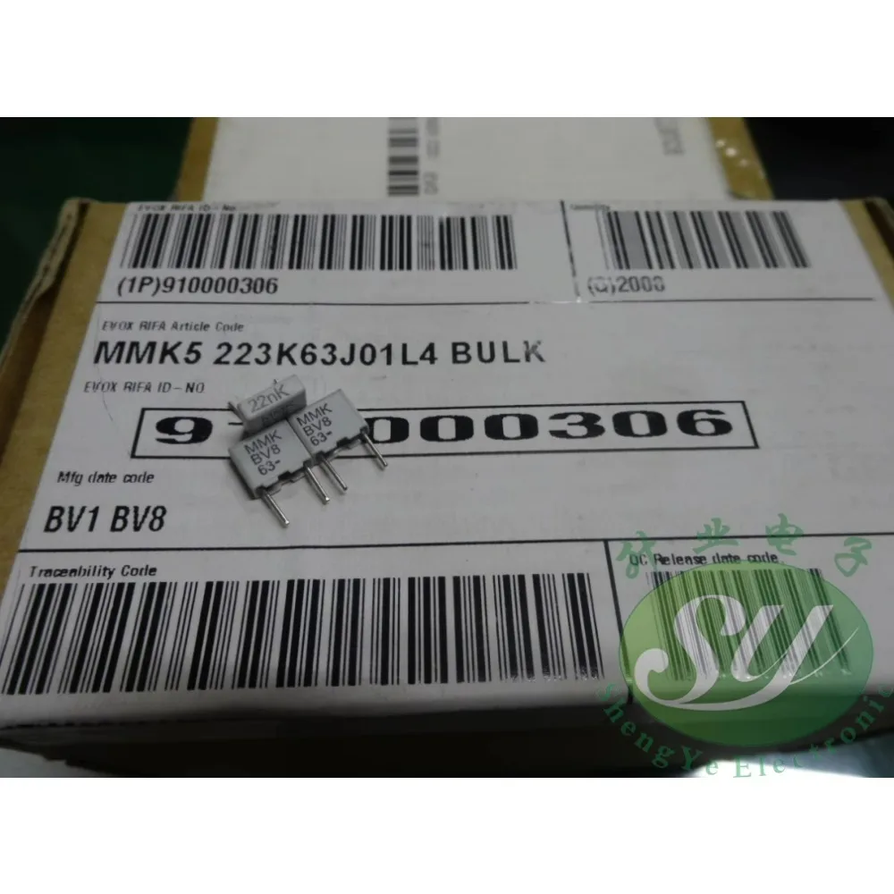 

50PCS MMK5 0.022uf/63v 22nf 223 brand new 5mm film capacitor