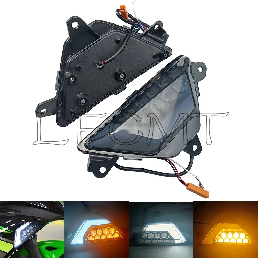 Motorcycle Turn Signal LED Indicator Flasher Light Lamp Fit for Kawasaki NINJA ZX-6R 2016-2023 ZX-25R 2021-2023 ER-6F EX650