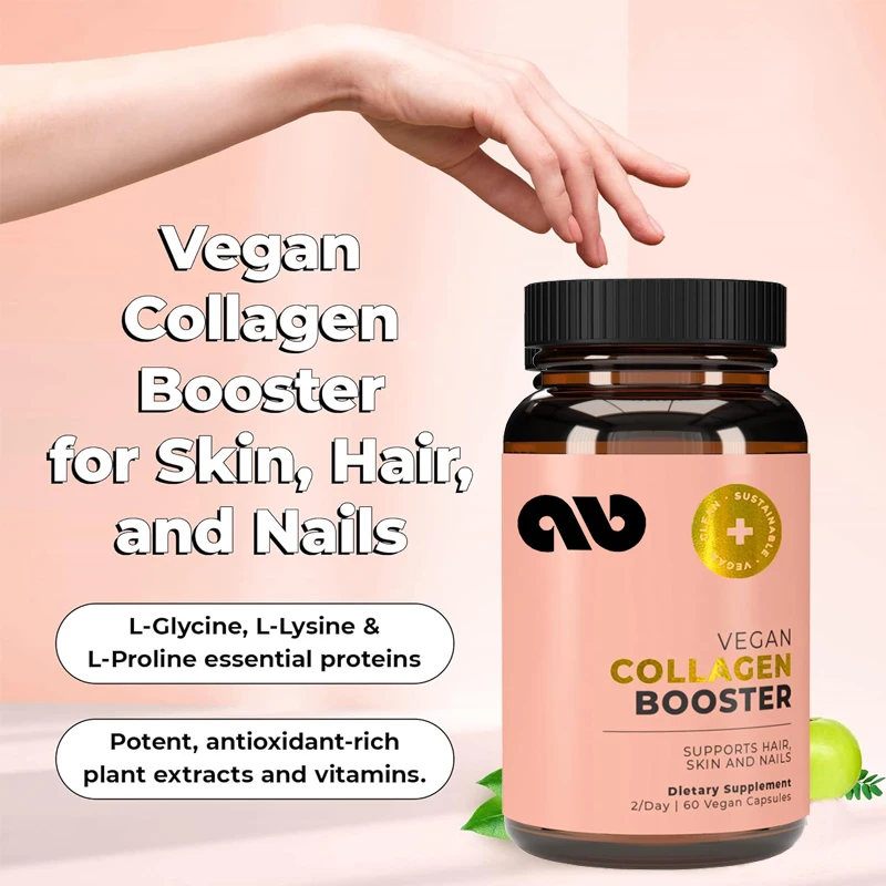 

Vegetarian collagen, which helps with collagen production - containing biotin and vitamin C - for women's hair, skin, nails