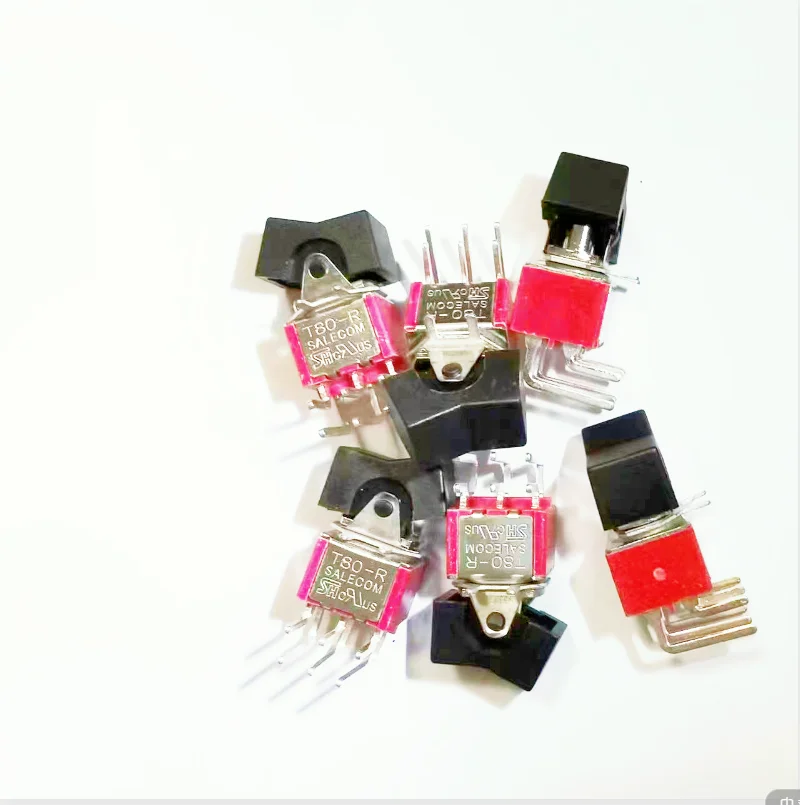 

2pcs/LOT Taiwan T80-R R8017-R11 horizontal DIP-3 or DIP-6 2 block ship type rocker toggle switch