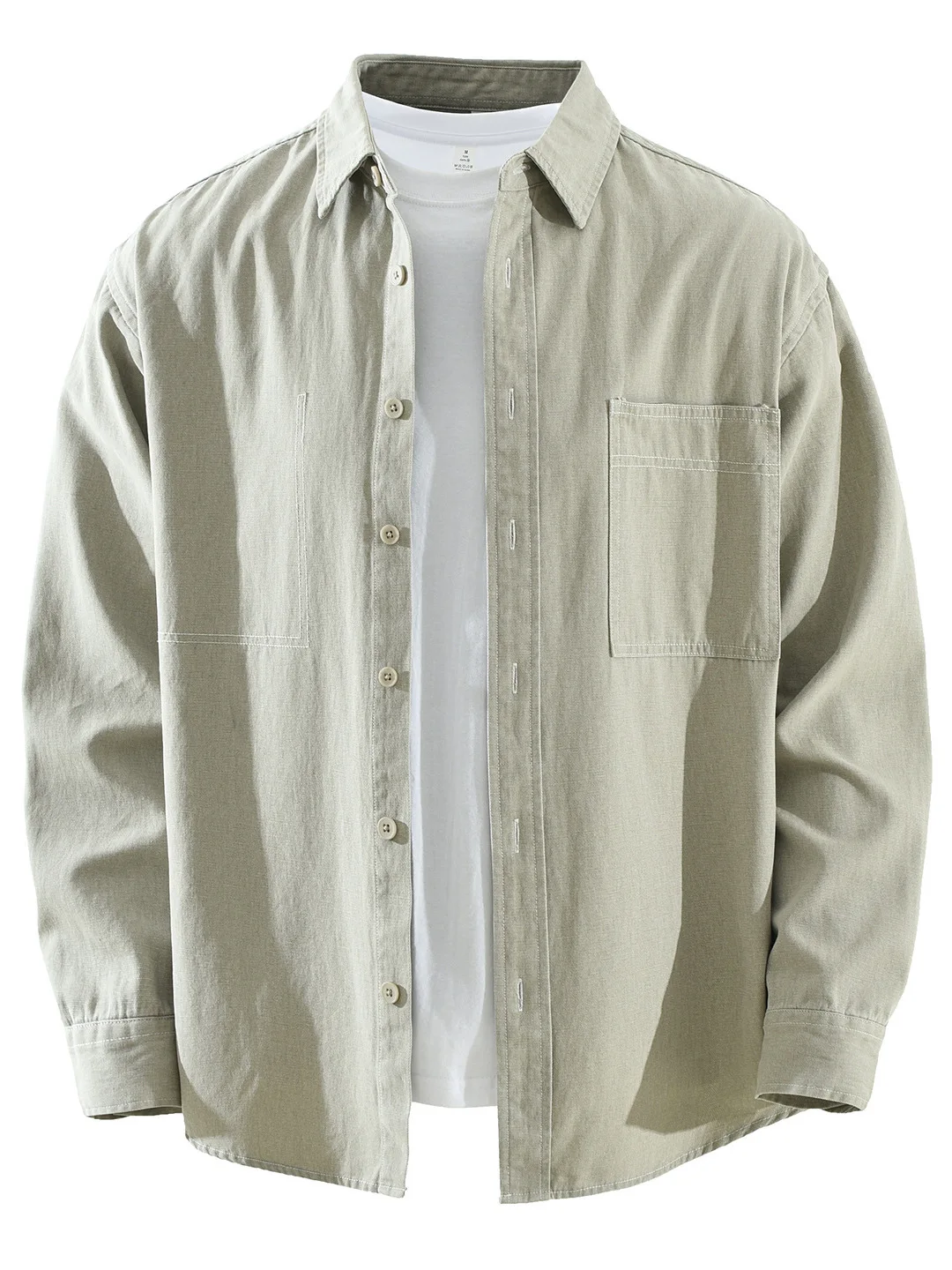 

Japanese Sle Long Sve Cotton irt Men's Casual Loose Fit Collared Casual Wear Versatile Artistic Workwear Pure Cotton