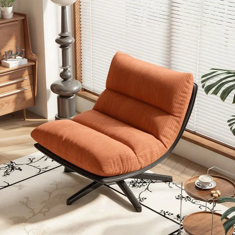 Living Room Leisure Rotating Recliner, Light Luxury High-end Single Lazy Iron Art Chair A784