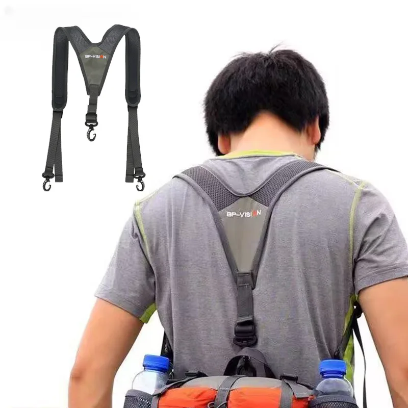 Y-shaped Shoulder Strap Adjustable Hanging Electrician Tool Suspenders Reducing Weight Strap Outdoor Sports Waist Bag Strap