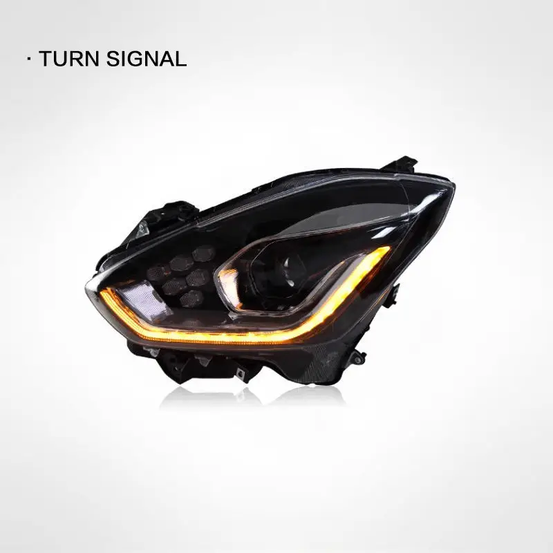 سيارة LED المصابيح الأمامية لسوزوكي سويفت 2018 2019 2020 2021 2022 2023 2024 تعديل الجبهة DRL العنبر بدوره أضواء الإشارة الملحقات