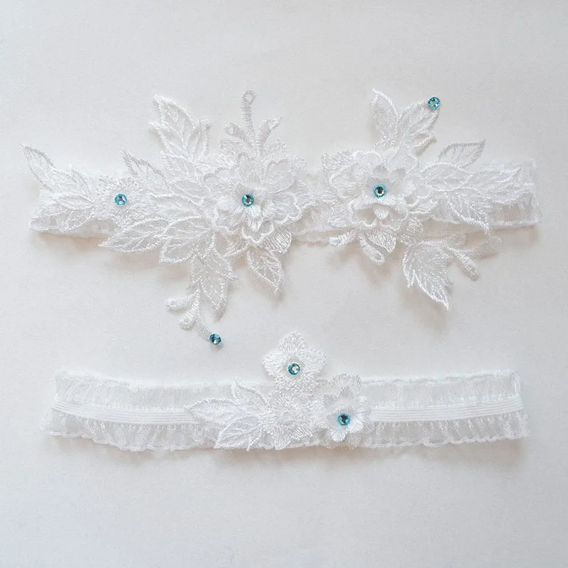 Porte-jarretelles en dentelle florale pour femmes, cosplay, fête de mariage, patients, document bleu, anneau de jambe, boucle, accessoires