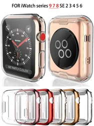 TPU Cover for apple watch case series 9 8 7 6 5 4 3 SE 41mm 45mm correas 38-42-44-40mm screen protector smartwatch Accessories