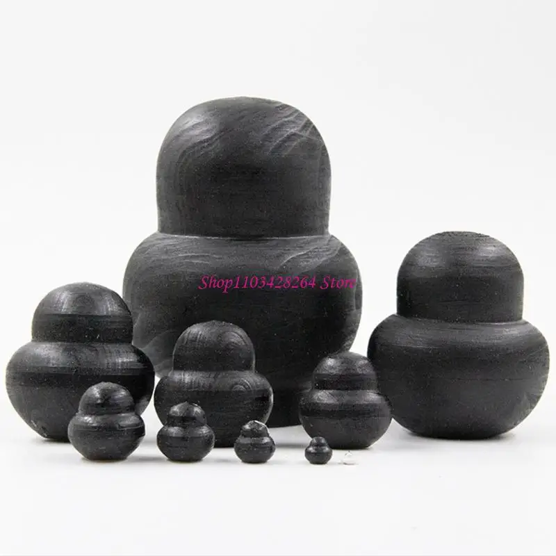 Ensemble poupées nidites russes Matryoshka 10 décores figurines en bois artisanal
