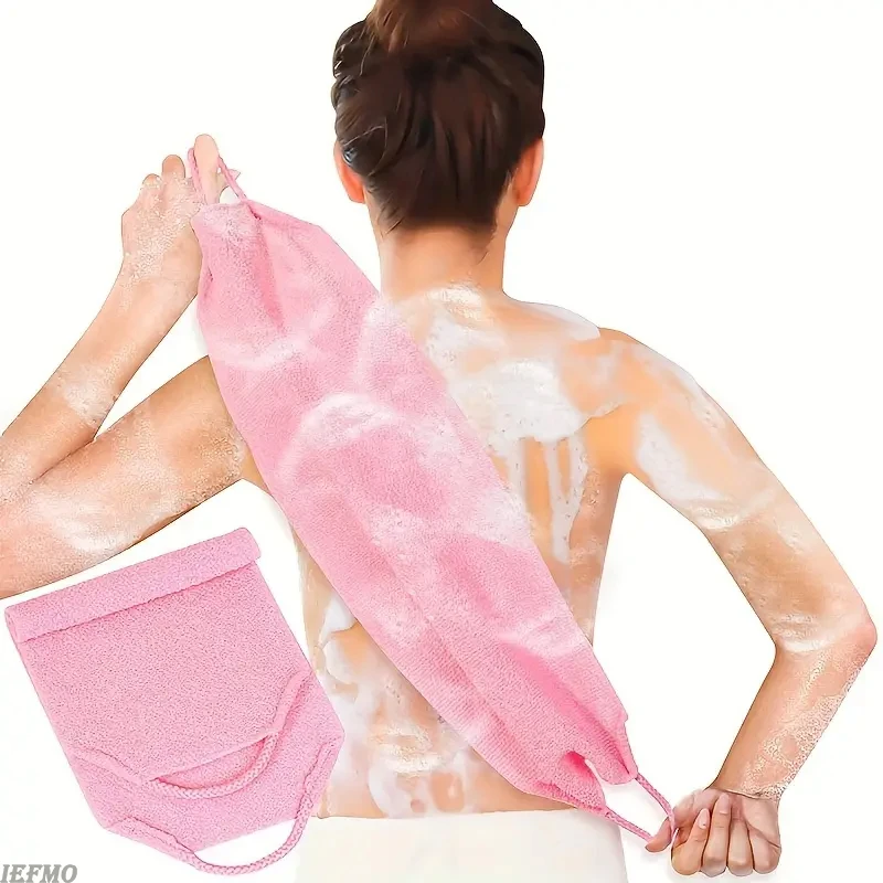 1/2pcs Sheet Exfoliating Bath Towel Bath Stretchable Back Full Body Scrub Towel Super Absorbent Scrub Towel Bathroom Supplies