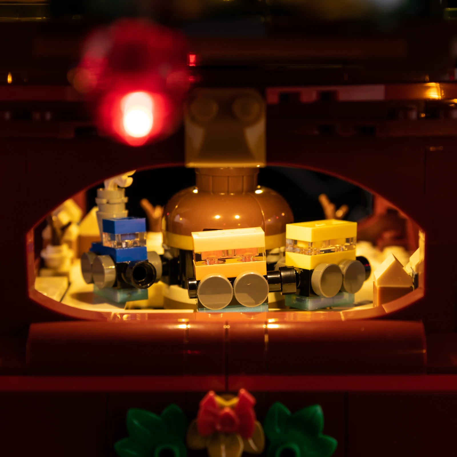 Kit de luz led para família lego árvore de natal 10374 modelo brinquedos diy conjunto não incluído blocos de construção