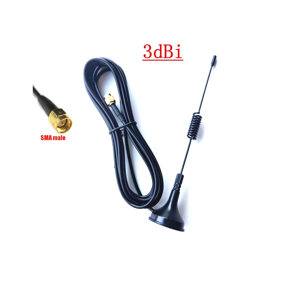 GSM antenna 900-1800Mhz 2G 3G small 3m cable SMA male connector for RTU5024,RTU5025,CL4-GSM, etc