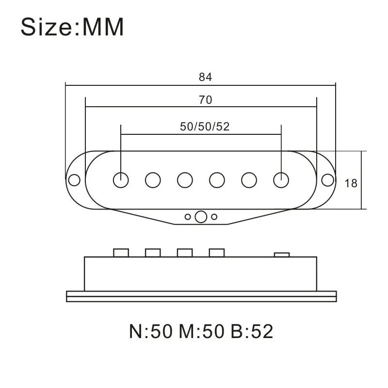 SSS Alnico 3 Electric Guitar Pickup, Vintage Staggered ST Style Electric Guitar Pickup, RWRP Middle Pickup, Handmade Anico III