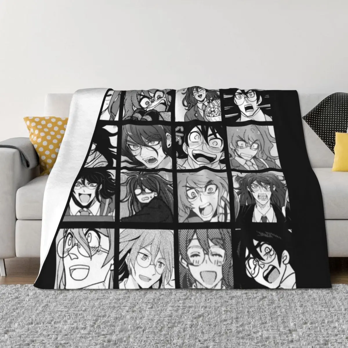 

Gonta Manga Collection Throw Blanket Personalized Gift Plaid on the sofa manga for babies Blankets