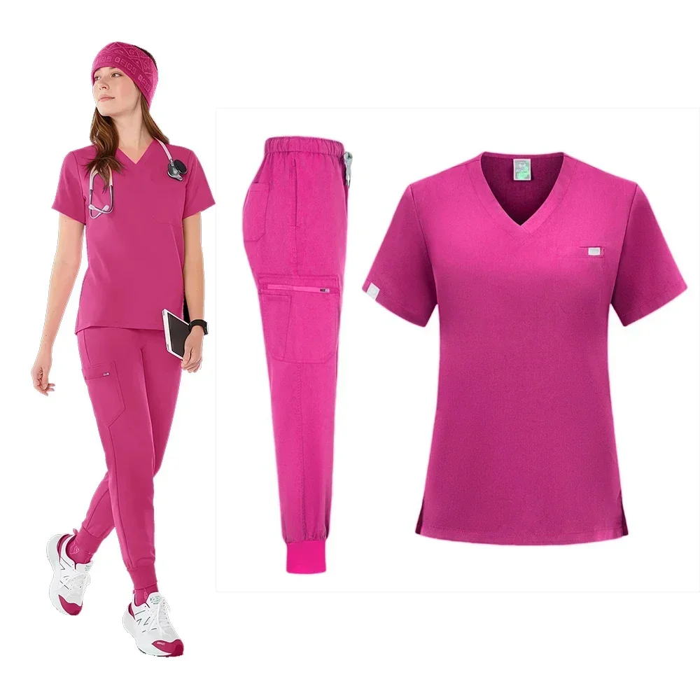 Thickening type Unisex Nurse Hospital Accessories Medical Surgical Women Gown Pharmacy Healthcare Work Wear Soft Scrub Suit