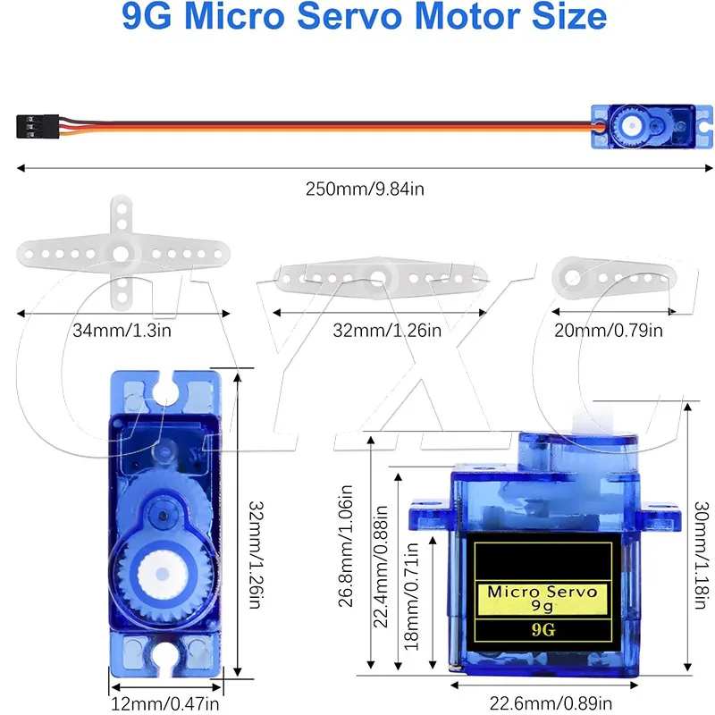 10-1Pcs SG90 9G Micro Servo For RC Airplanes Fixed Wing Airplane Model Telecontrol Airplane Toy Mini Servo Motor 450 Helicopter