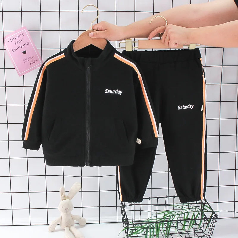 Children Boy Clothes Sport Suit Zipper Sweatshirt Coat+Pant 2Pcs Set Kid Tracksuit Casual Outerwear Toddler Baby Boy Outfit A997