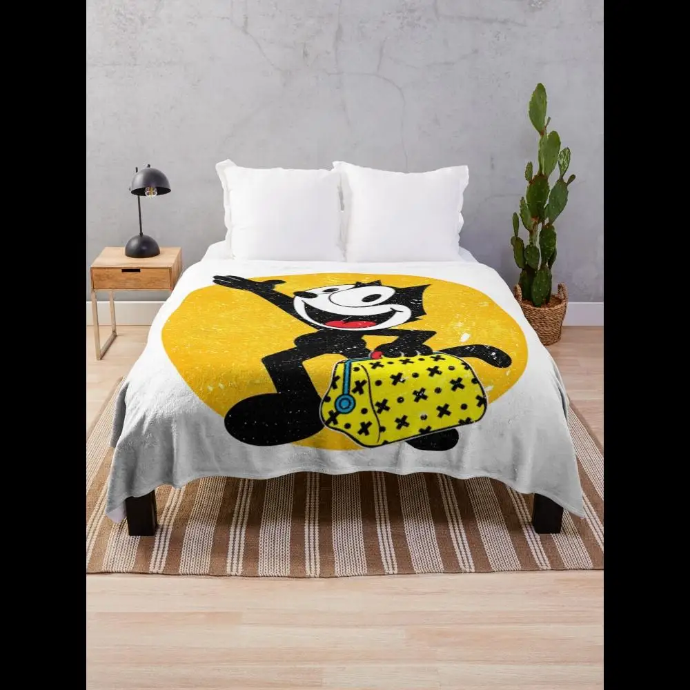 Felix The Cute Cat Vol Manta suave y acogedora para sala de estar, sofá cama, idea de regalo perfecta